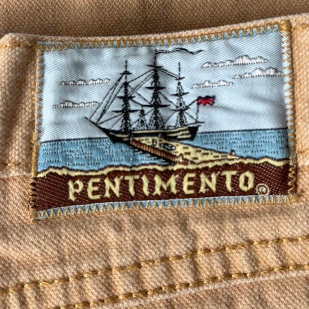 70s/80s high rise pentimento jeans sand color